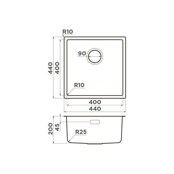 Кухонная мойка Omoikiri Tadzava 44-U/I Ultra GM 1,0 мм 4993265, вороненая сталь, Цвет производителя: вороненая сталь - фото 2