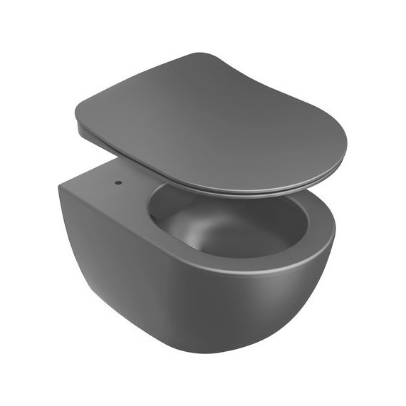 Сиденье с крышкой для унитаза Ravak Uni Chrome Flat микролифт X01795, чёрный матовый - фото 3