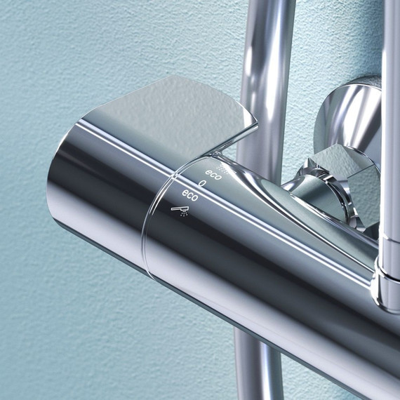 Душевая стойка с термостатом Am.Pm X-Joy F0785A400, Цвет производителя: хром - фото 7