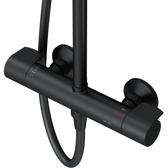 Душевая стойка с термостатом Am.Pm X-Joy F0785A422, черный, Цвет производителя: чёрный - фото 13
