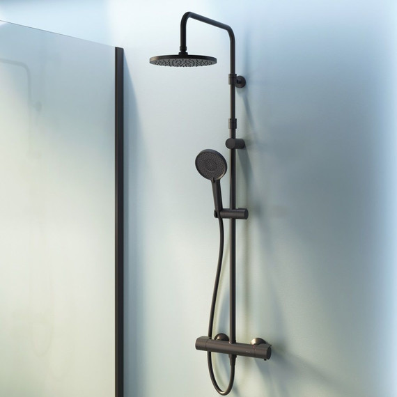 Душевая стойка с термостатом Am.Pm X-Joy F0785A422, черный, Цвет производителя: чёрный - фото 3