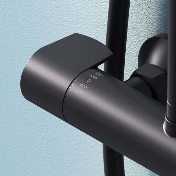 Душевая стойка с термостатом Am.Pm X-Joy F0785A422, черный, Цвет производителя: чёрный - фото 7