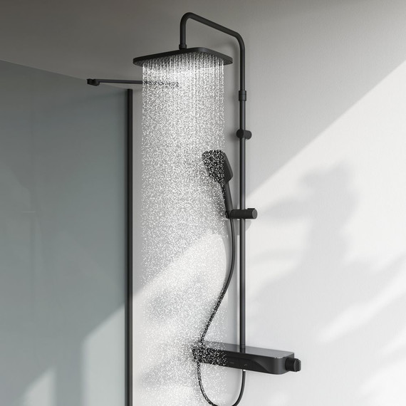 Душевая стойка с термостатом Am.Pm Func F078F222, черный, Цвет производителя: чёрный - фото 2