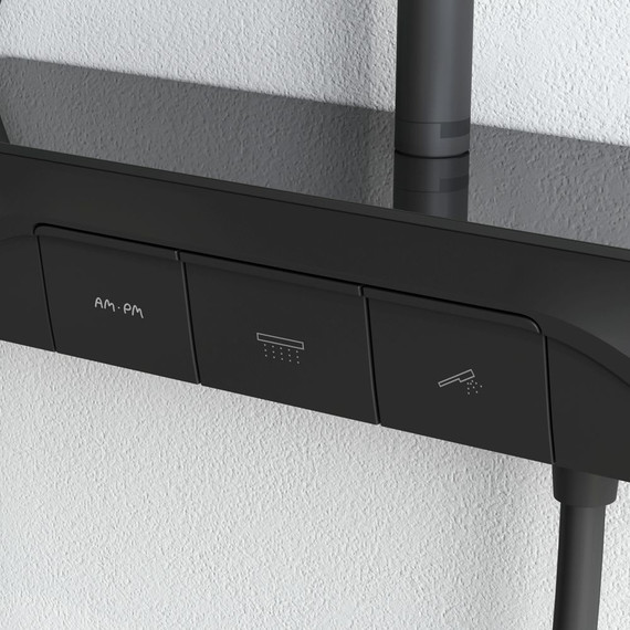 Душевая стойка с термостатом Am.Pm Func F078F222, черный, Цвет производителя: чёрный - фото 7