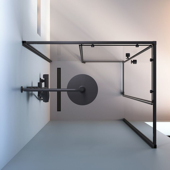 Душевое ограждение Am.Pm X-Joy 120x80 см W94G-403-12080-BТ, черный/прозрачное - фото 4