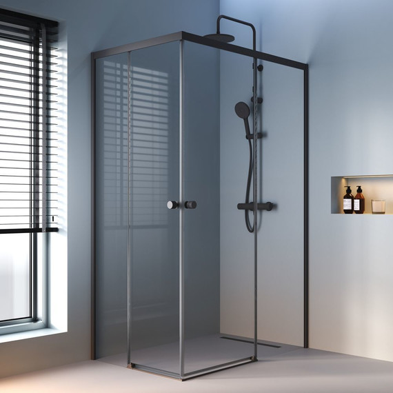 Душевое ограждение Am.Pm X-Joy 120x80 см W94G-403-12080-BТ, черный/прозрачное - фото 2