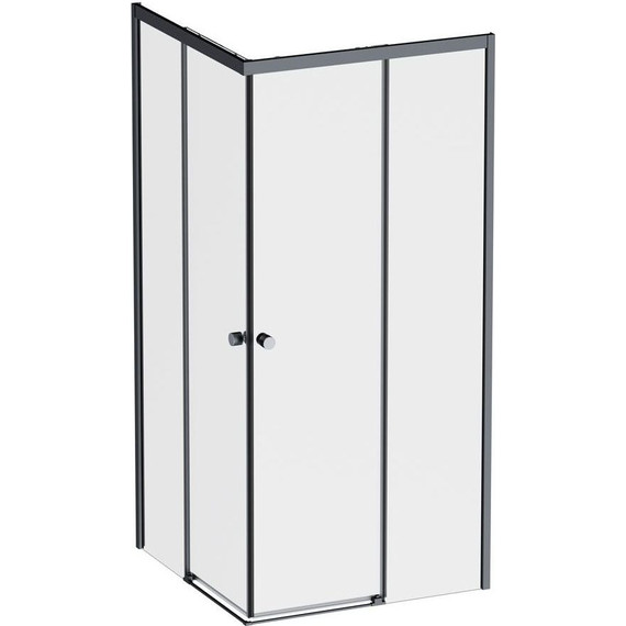 Душевое ограждение Am.Pm X-Joy 90x90 см W94G-403-9090-BТ, черный/прозрачное - фото 