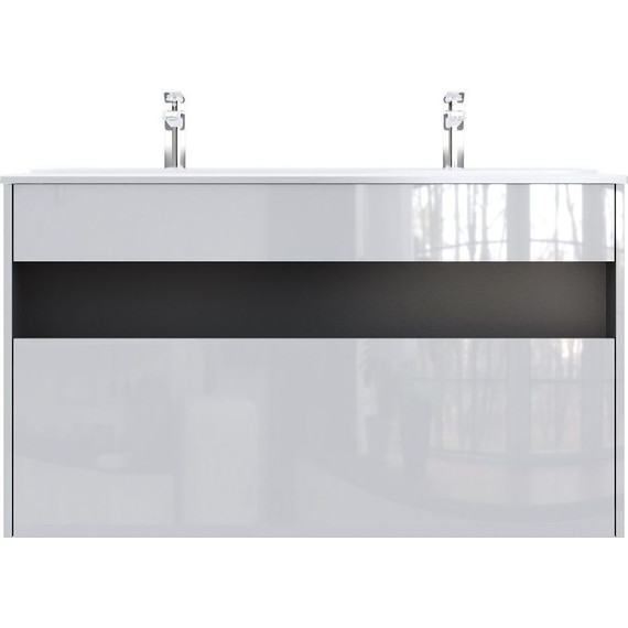 Тумба подвесная с раковиной Am.Pm Func 120 см M8FFUX1201WG, белый глянцевый, Цвет фасада: белый - фото 