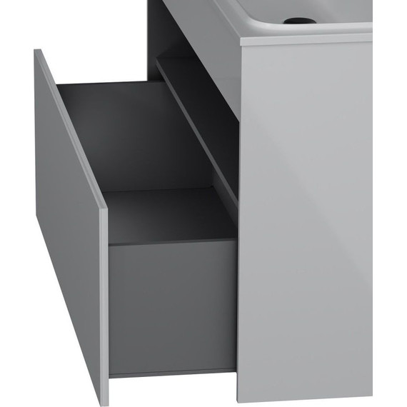 Тумба подвесная с раковиной Am.Pm Func 120 см M8FFUX1201WG, белый глянцевый, Цвет фасада: белый - фото 9