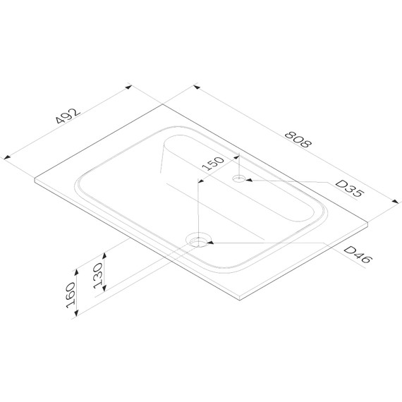 Тумба подвесная с раковиной Am.Pm Func 80 см M8FFUX0801OF, дуб крафт, Цвет фасада: тёмное дерево - фото 12