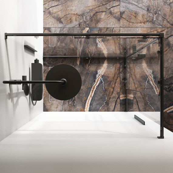 Душевое ограждение Am.Pm Func 120x80 см W84G-403-12080-BТ, черный/прозрачное - фото 6