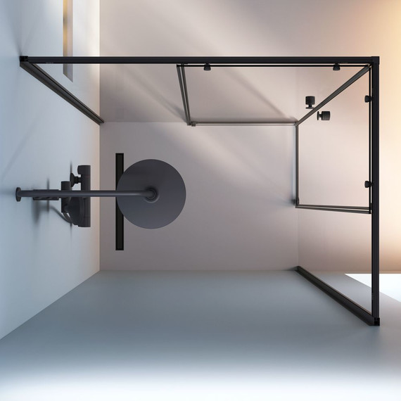 Душевое ограждение Am.Pm X-Joy 120x90 см W94G-403-12090-BТ, черный/прозрачное - фото 4