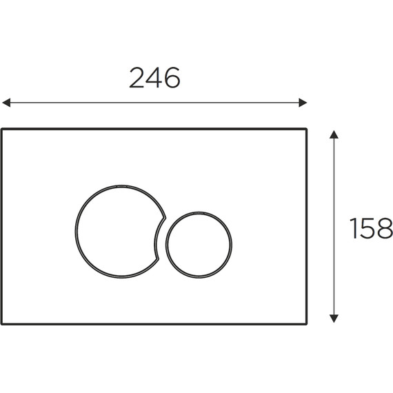 Кнопка смыва Idrospania Belen 30366, белый матовый - фото 3