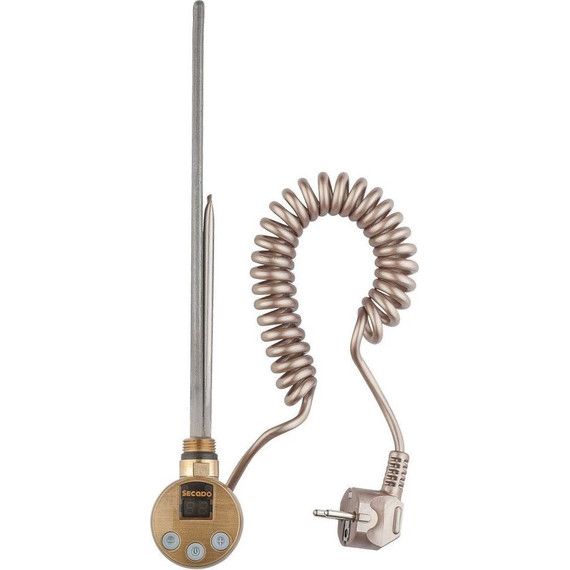 Полотенцесушитель электрический Secado Триада 4 с полкой П5 500x600 мм (возможность скрытого подключения) бронза - фото 2