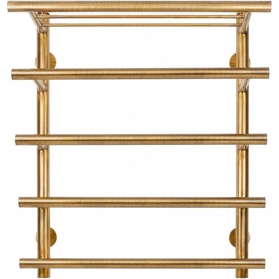 Полотенцесушитель электрический Secado Турин 6 с полкой П5 500x600 мм (возможность скрытого подключения) бронза - фото 