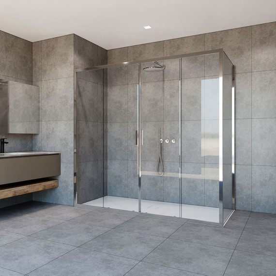 Душевое ограждение Vincea Garda 180x90 см VSR-1G29018CL, хром/прозрачное - фото 