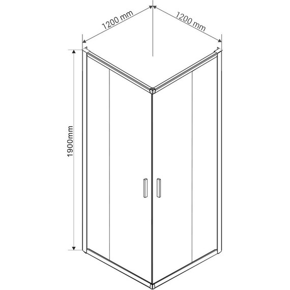 Душевое ограждение Vincea Garda 120x120 см VSS-1G1212CGB, черный/тонированное - фото 3