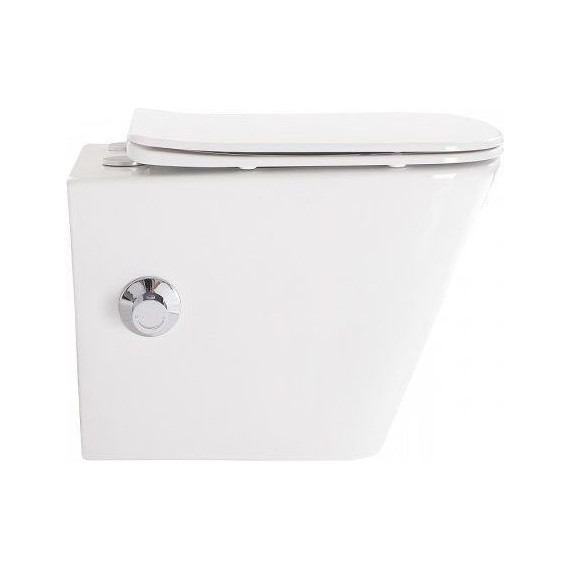 Унитаз-биде подвесной безободковый BelBagno Due BB3103CHR-BS/SC с крышкой микролифт - фото 3