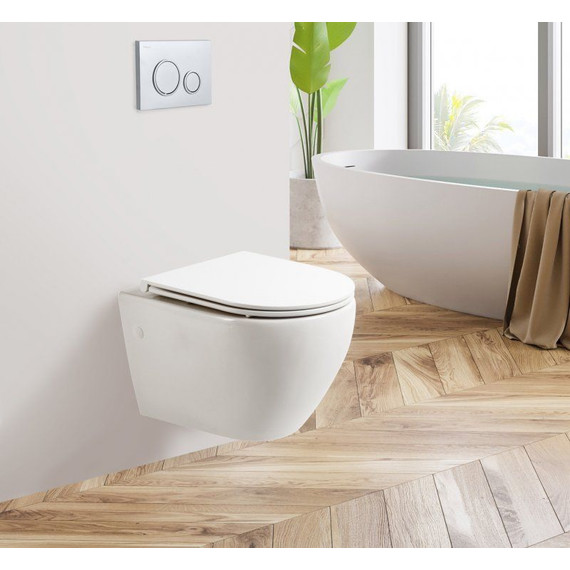 Унитаз подвесной безободковый BelBagno Sfera-Tor BB046CH-TOR (Система смыва торнадо) - фото 3