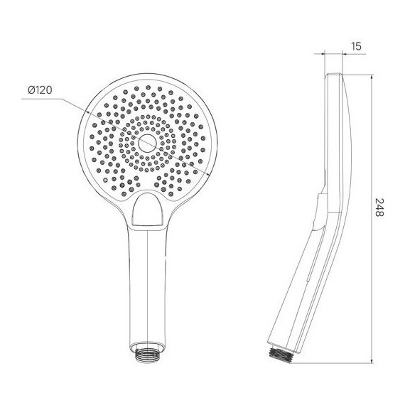 Ручной душ Iddis Optima Home OPH12BPi18, черный матовый - фото 5