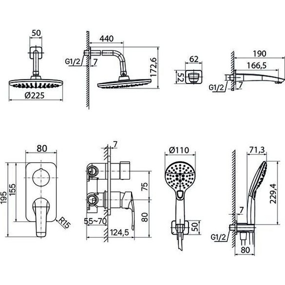 Душевая система для ванны Iddis Ray RAYSB03i68 - фото 7