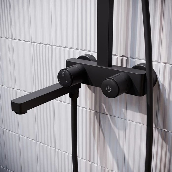 Душевая стойка Iddis Slide SLIBLBTi06, черный матовый - фото 3