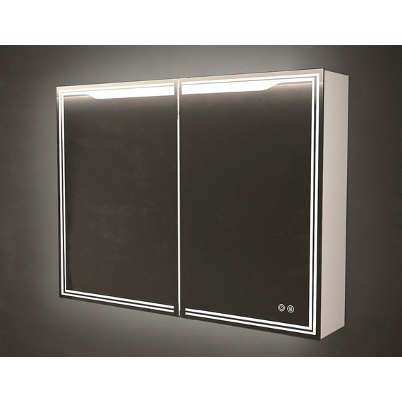 Зеркало-шкаф Art&Max Merano 100 см AM-Mer-1000-800-2D-DS-F, bianco lucido - фото 