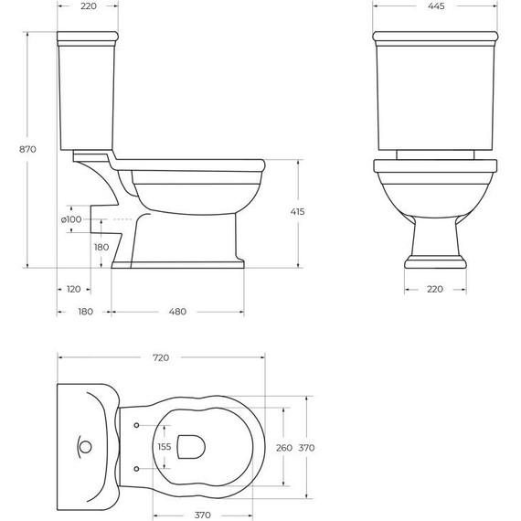 Унитаз-компакт слив горизонтальный BelBagno Boheme BB115CPR - фото 14