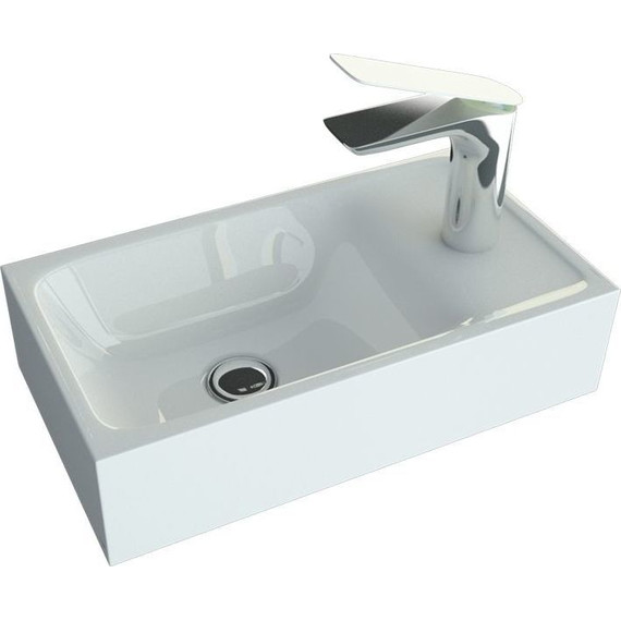 Тумба подвесная с раковиной Art&Max Family-M-400-1D-SO-IS 40 см, железный камень - фото 2