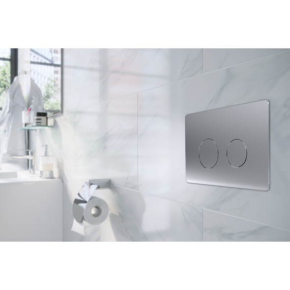 Кнопка смыва Azario AZ-8200-0083/AZ-P57-0110, хром матовый - фото 2