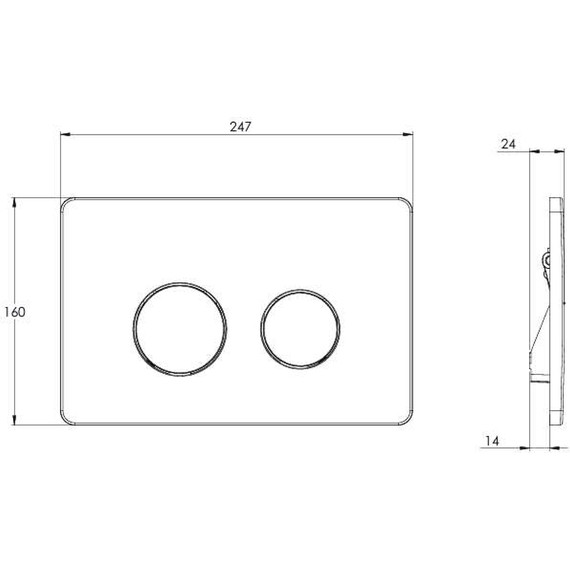 Кнопка смыва Azario AZ-8200-0083/AZ-P57-0110, хром матовый - фото 3