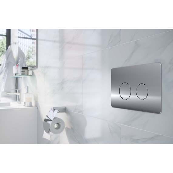 Кнопка смыва Azario AZ-8200-0084/AZ-P57-0120, хром глянец - фото 2