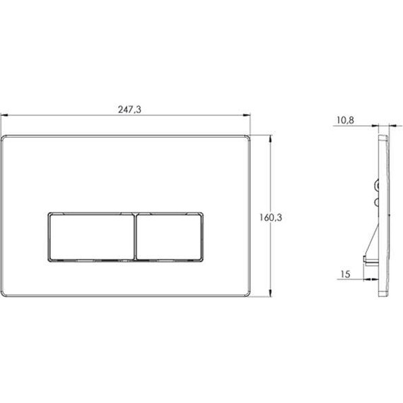 Кнопка смыва Azario AZ-8200-0086/AZ-P57-0160, золото - фото 2