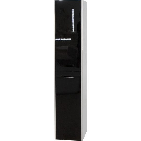 Пенал подвесной Эстет Vegas 35 см L ФР-00003495, чёрный/белый - фото 