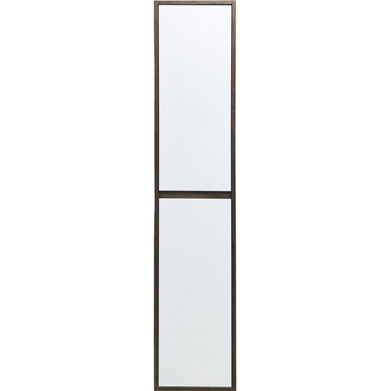 Пенал подвесной Эстет Monaco Wood 35 см L ФР-00010690, белый/тёмное дерево - фото 