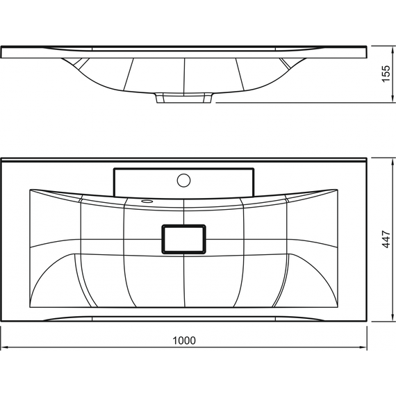 Тумба подвесная с раковиной Art&Max AM-Bianchi-1000-2C-SO-CM 100 см, эмаль капучино матовый, Цвет фасада: бежевый - фото 5