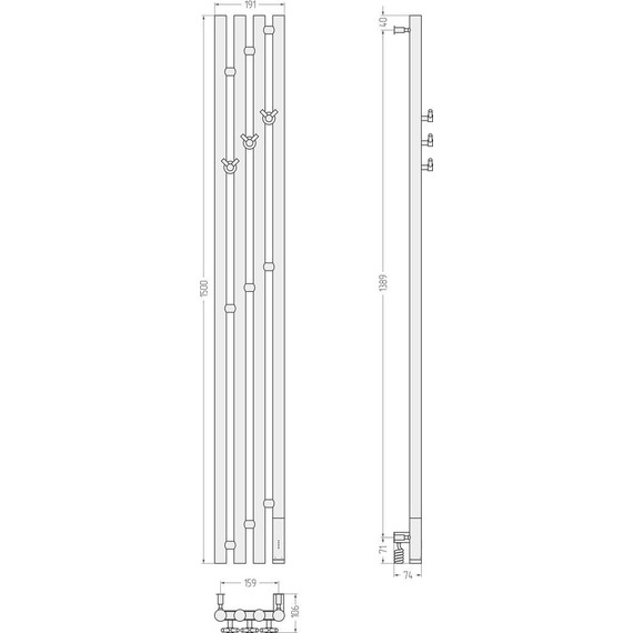Полотенцесушитель электрический Сунержа Кантата 3.0 П4 1500x159 мм R 12-5847-1516, белый - фото 5