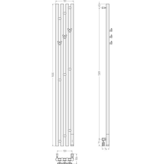 Полотенцесушитель электрический Сунержа Кантата 3.0 П4 1500x159 мм R 30-5847-1516, белый матовый - фото 5