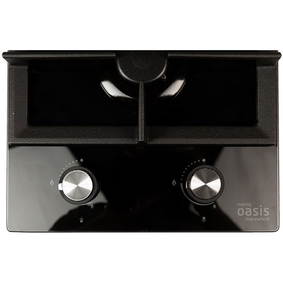 Газовая варочная поверхность Oasis P-GBD Domino (чёрное стекло) - фото 2