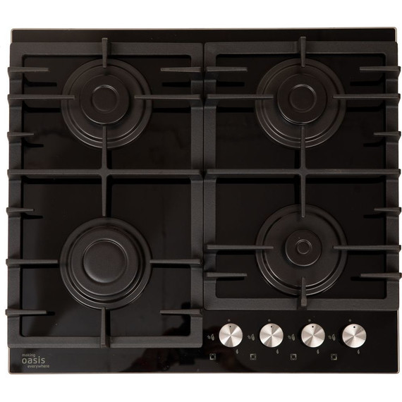 Газовая варочная поверхность Oasis P-GBR (чёрное стекло) - фото 2