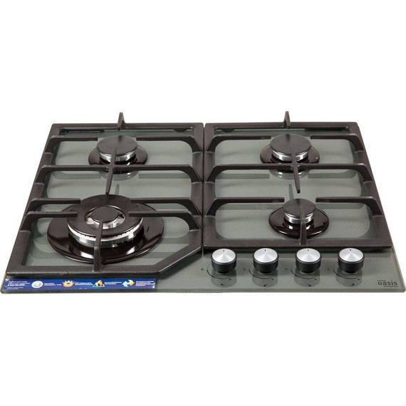 Газовая варочная поверхность Oasis P-GGT (серое стекло) - фото 