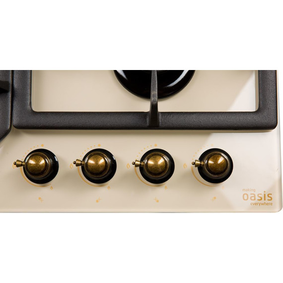 Газовая варочная поверхность Oasis P-GR (бежевое стекло) - фото 2