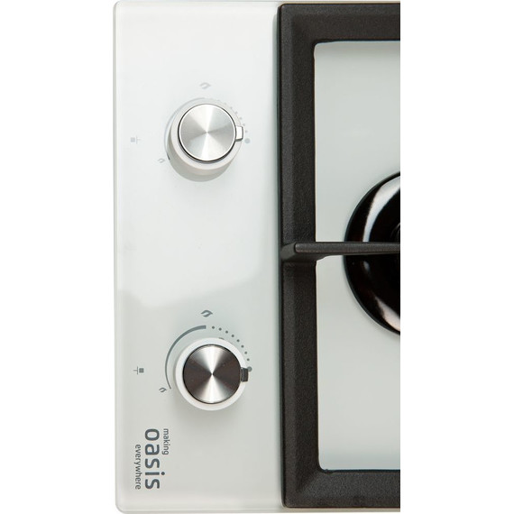 Газовая варочная поверхность Oasis P-GWD Domino (белое стекло) - фото 2