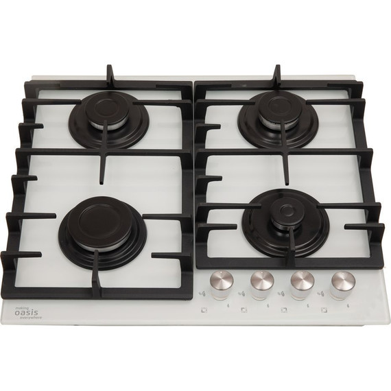 Газовая варочная поверхность Oasis P-GWR (белое стекло) - фото 