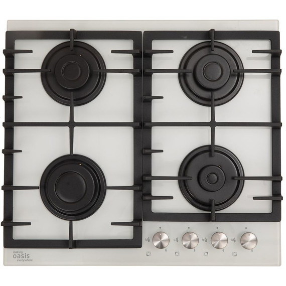 Газовая варочная поверхность Oasis P-GWR (белое стекло) - фото 2