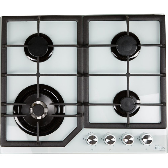 Газовая варочная поверхность Oasis P-GWT (белое стекло) - фото 2