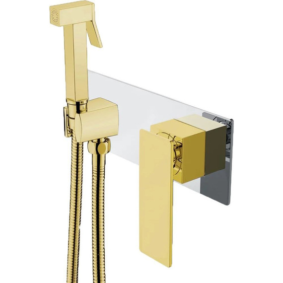 Набор для гигиенического душа Boheme Q 147-CRG.2, gold chrome, Цвет производителя: хром, золото - фото 