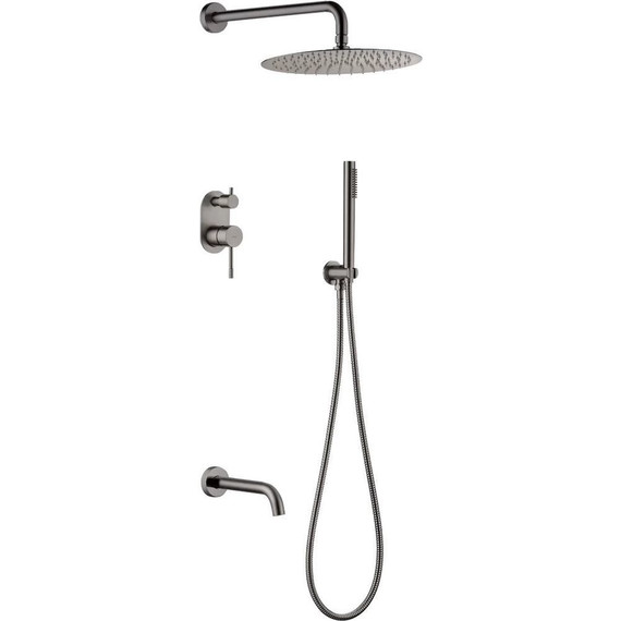 Душевая система для ванны Boheme Uno 464-2-GM, gun metal, Цвет производителя: gun metal - фото 