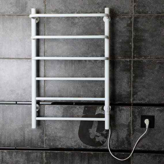 Полотенцесушитель электрический Тругор Пэк сп 19 П6 500х800 мм (возможность скрытого подключения) 00-00045103, белый - фото 3