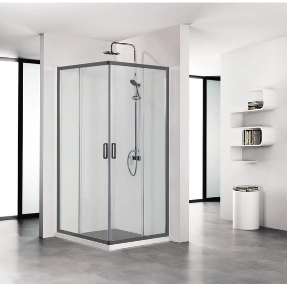 Душевое ограждение Aquatek 90x90 см AQ ARI KV09020BL, чёрный/прозрачное - фото 2